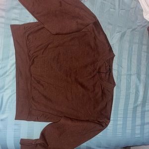 ZARA cropped crewneck sweater